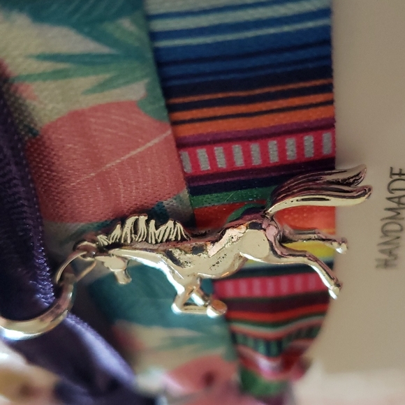 Bucking Horse Hair Ties  Serape Hair Ties Leaf Hair Ties Cowgirl Boots Vaquera - Picture 8 of 9